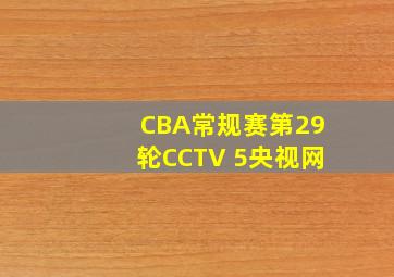 CBA常规赛第29轮CCTV 5央视网